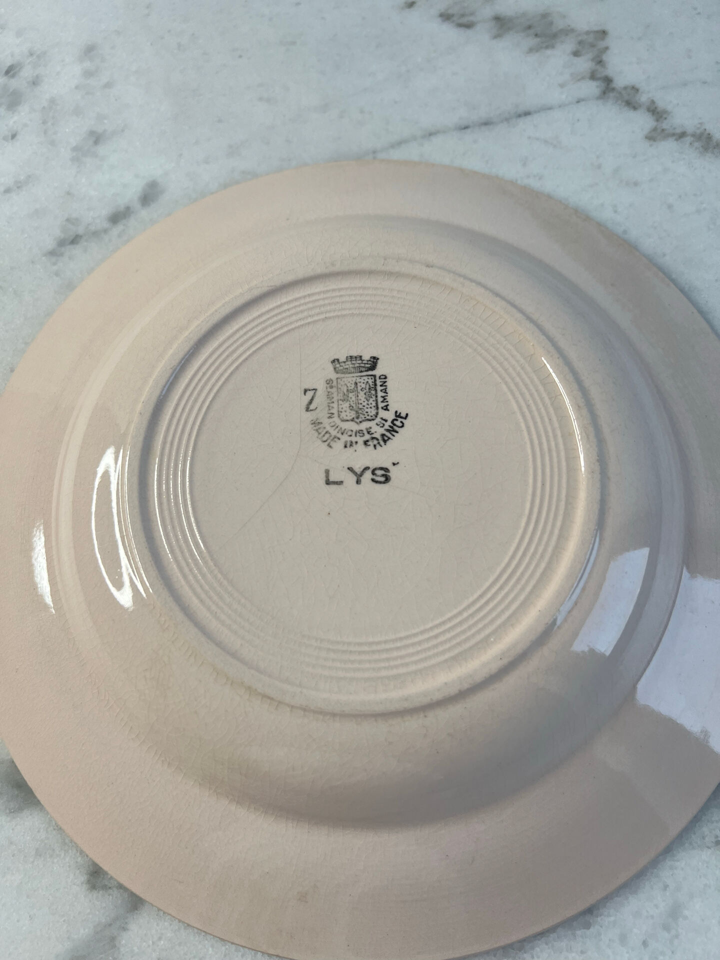 Set of 6 St Amand hand-painted deep plates 22.5cm