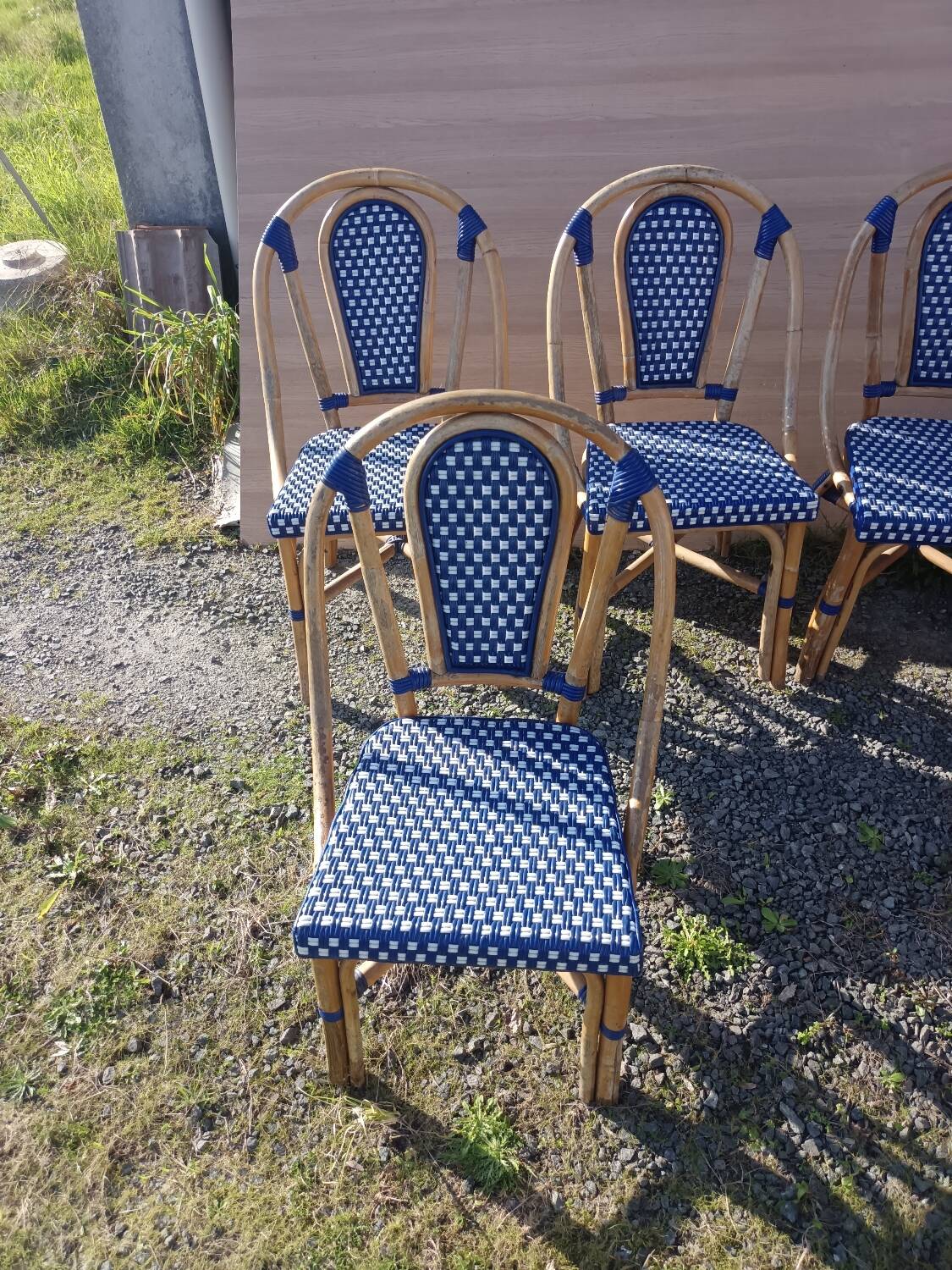 Set of 6 rattan chairs
