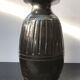 Former Black Brown Ceramic Vase Enamelled Signed HOPWILLER Vintage