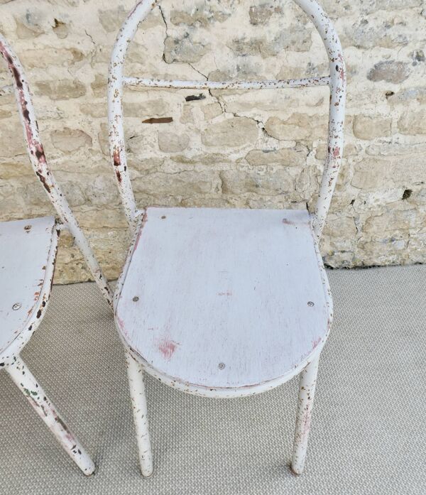 Paire de chaises Mobilor, en métal et bois