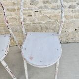 Pair of Mobilor chairs, in metal and wood