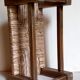 Massive wooden foot resting leg