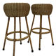 Set of four vintage rattan bar stools 1960 Nederland Design