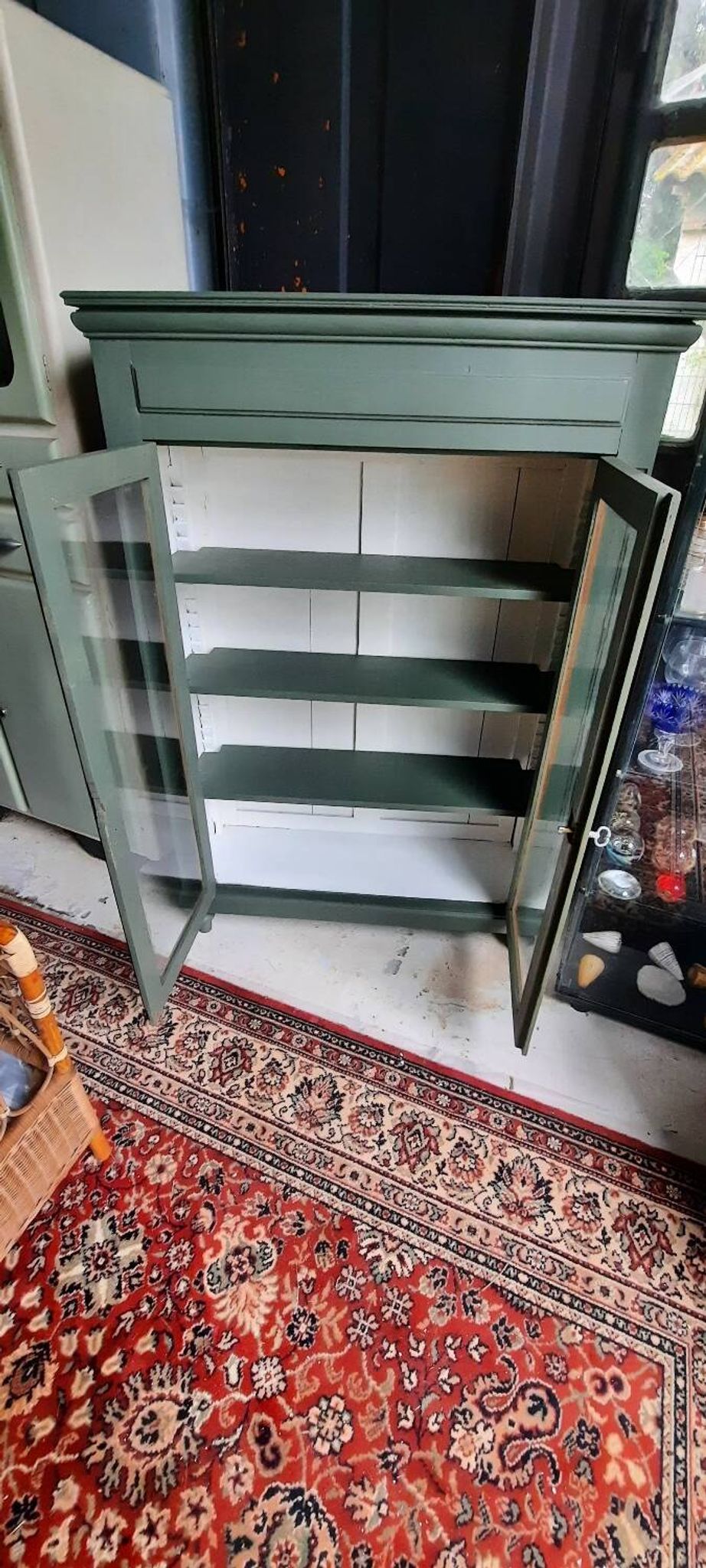 Painted display cabinet