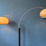 Mid-century Dijkstra double arc mushroom floor lamp