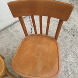 Set de 5 chaises bistrot anciennes