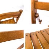 Lot de 2 chaises pliantes vintage en bois, design danois