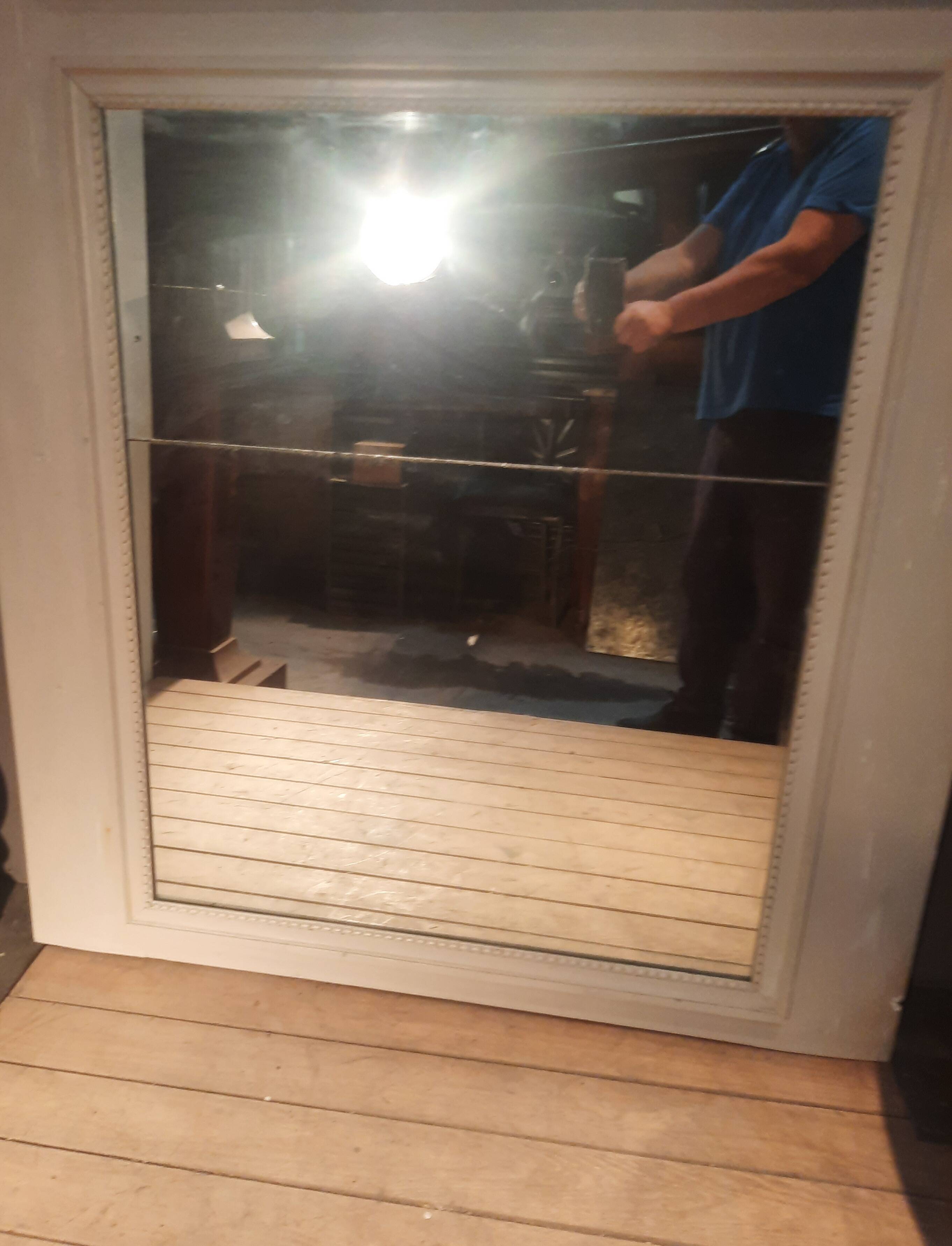 Large trumeau of woodwork mirror