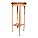 Wooden pedestal table with marquetry