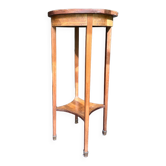 Wooden pedestal table with marquetry