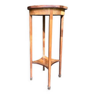 Guéridon en bois avec marqueterie