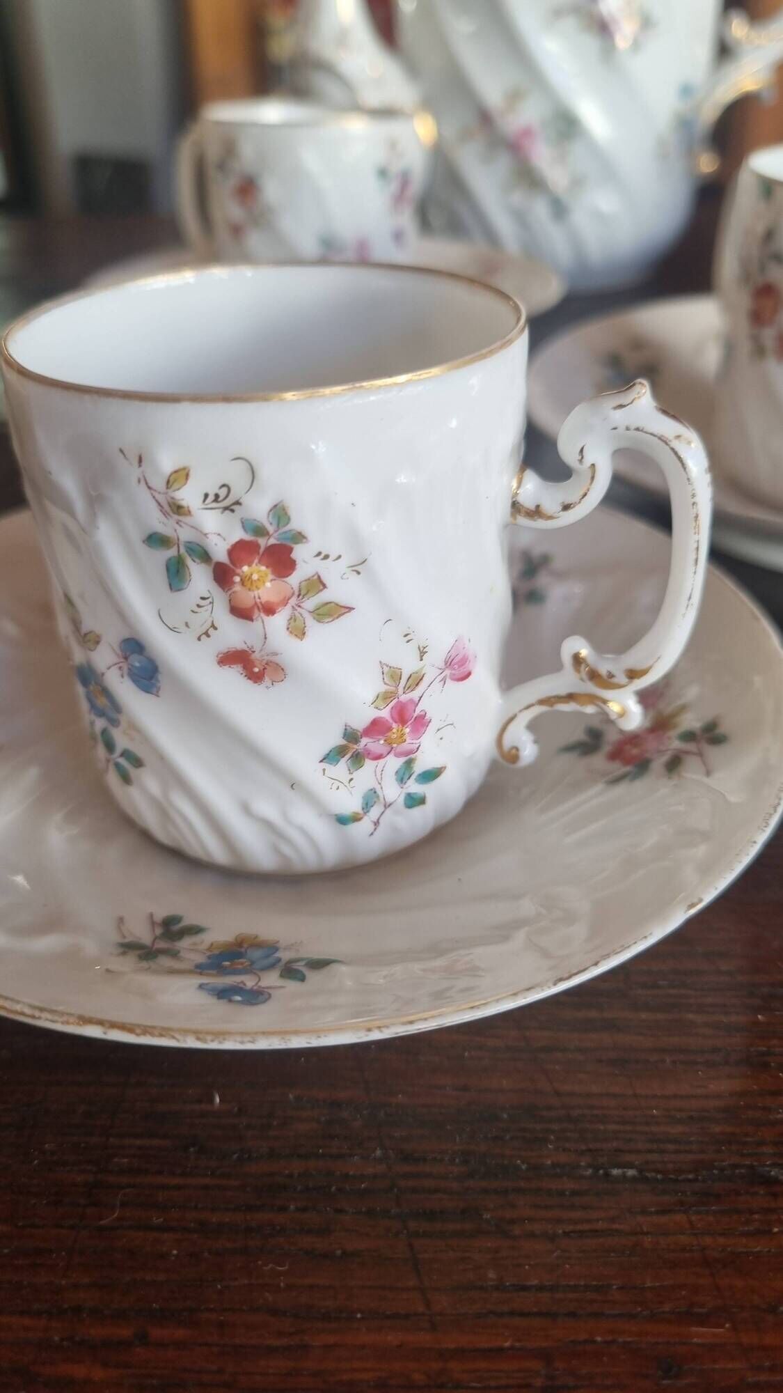 Antique fine porcelain coffee set