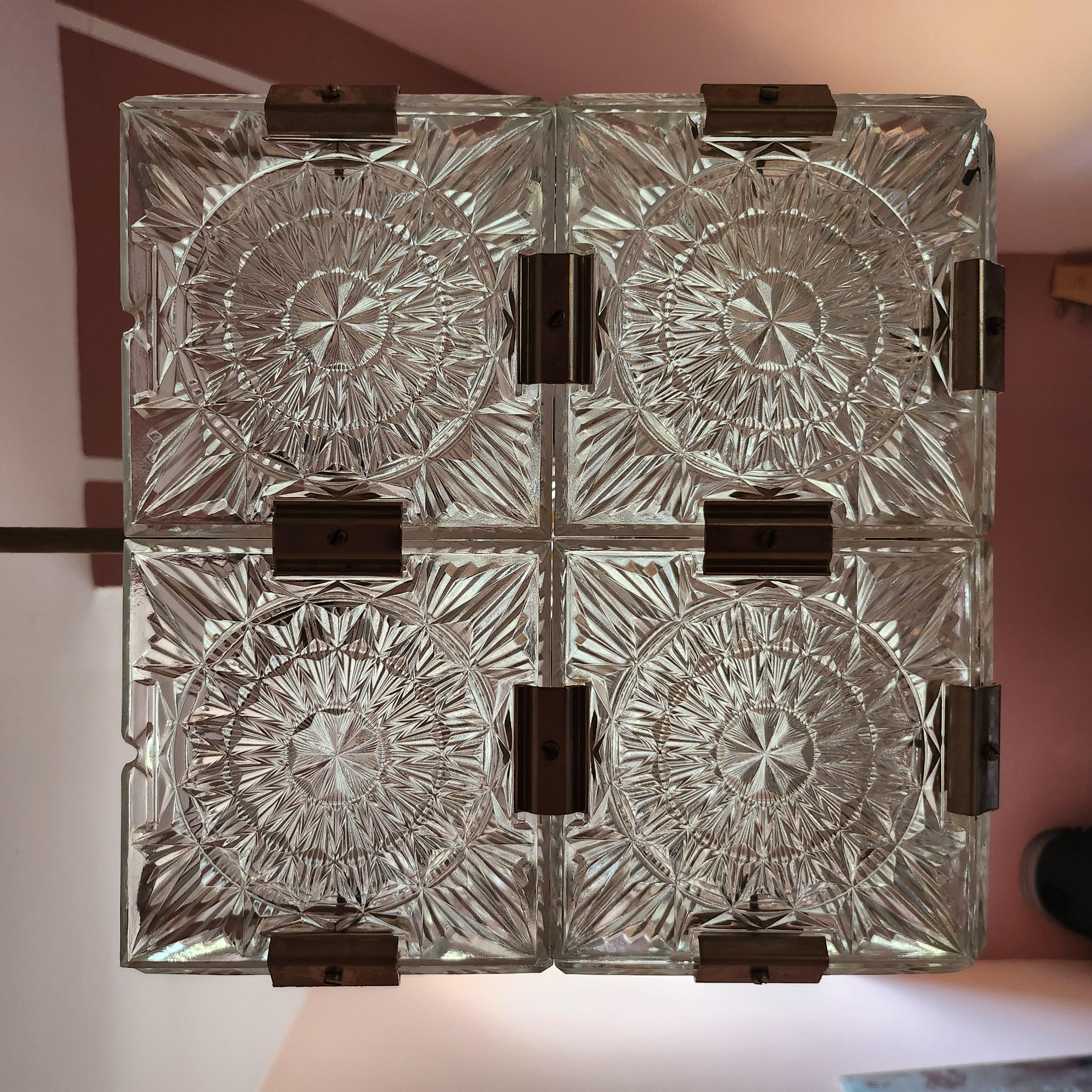 Glass chandelier from the c. 1970