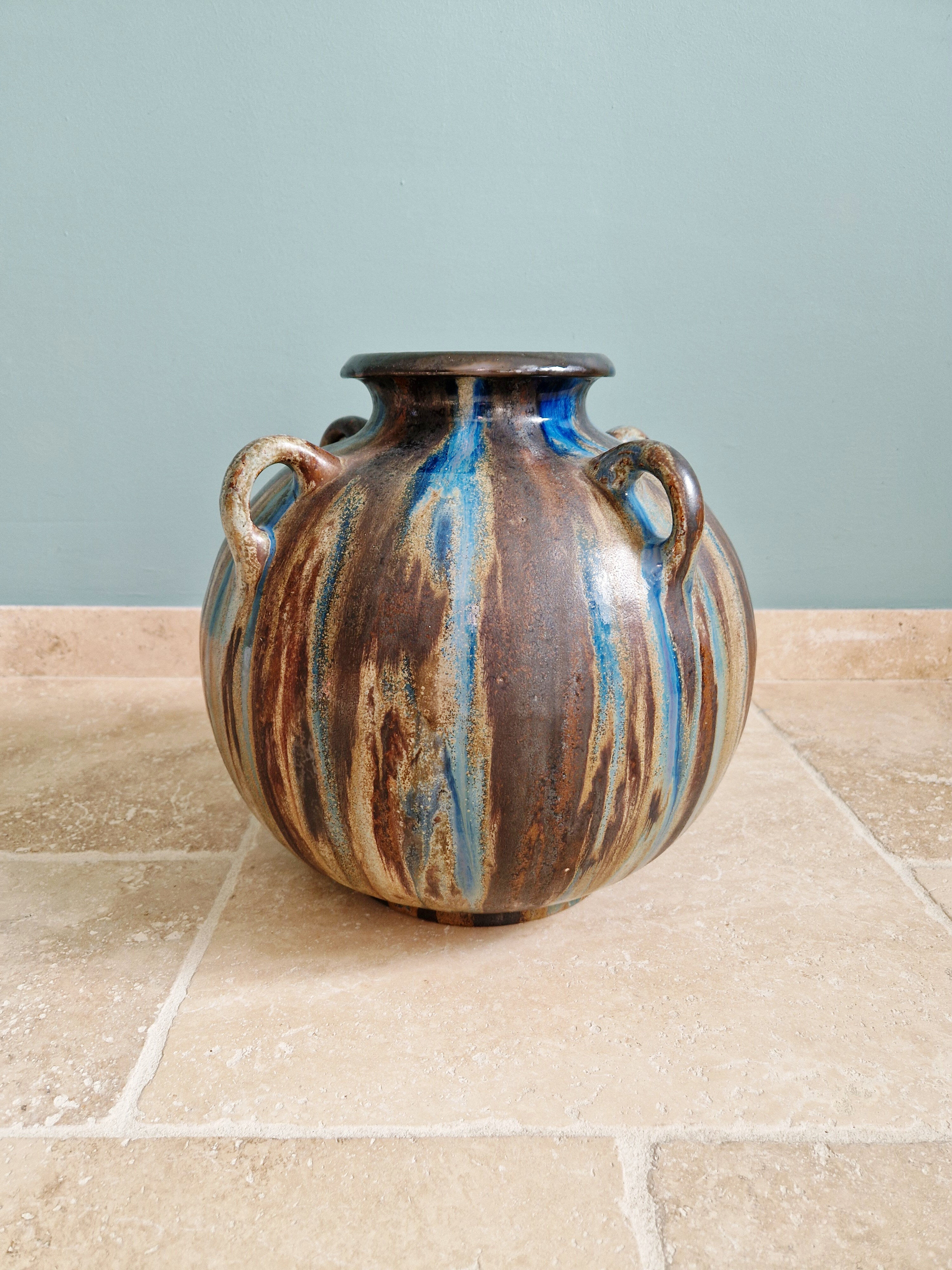 Large flamed stoneware vase, Roger Guérin