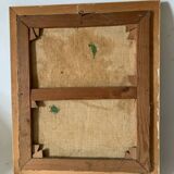 Old painting bouquet of lilacs