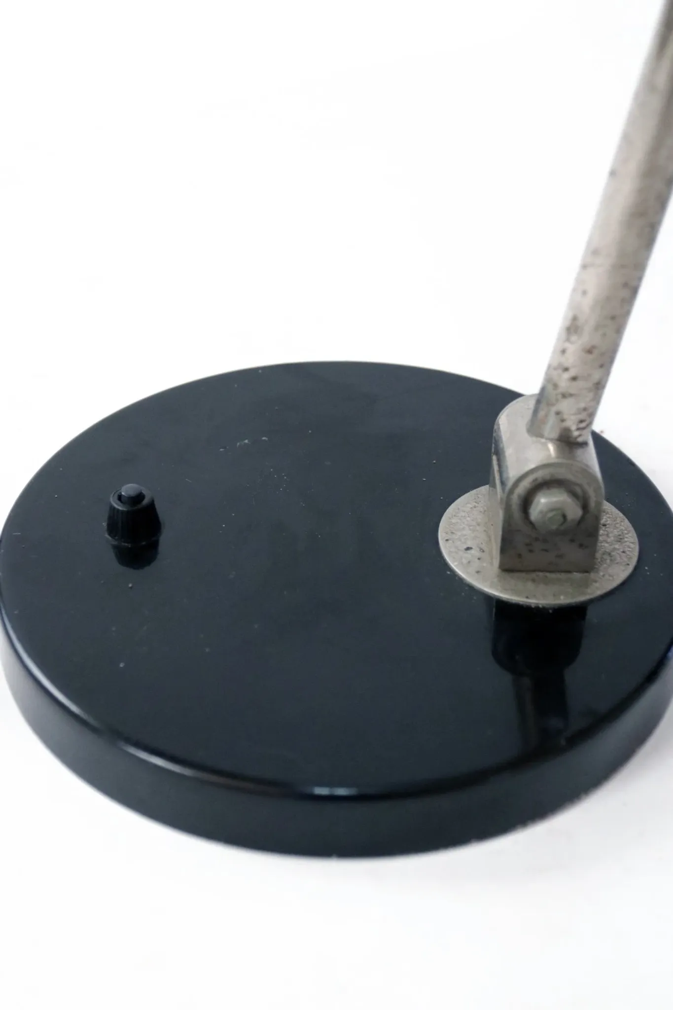 Vintage black desk lamp in Bauhaus style