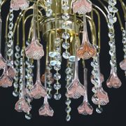 Meryl Streep, Pink Murano Flowers and Crystal Drops Chandelier, 1980s