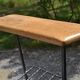 Magazine rack tablet oak and wrought iron 1960s-70s