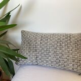 Cushion beige black white pattern