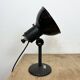 Vintage black enamel table photo lamp, 1950s