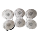 Dessert plates in half Luneville porcelain, black decor