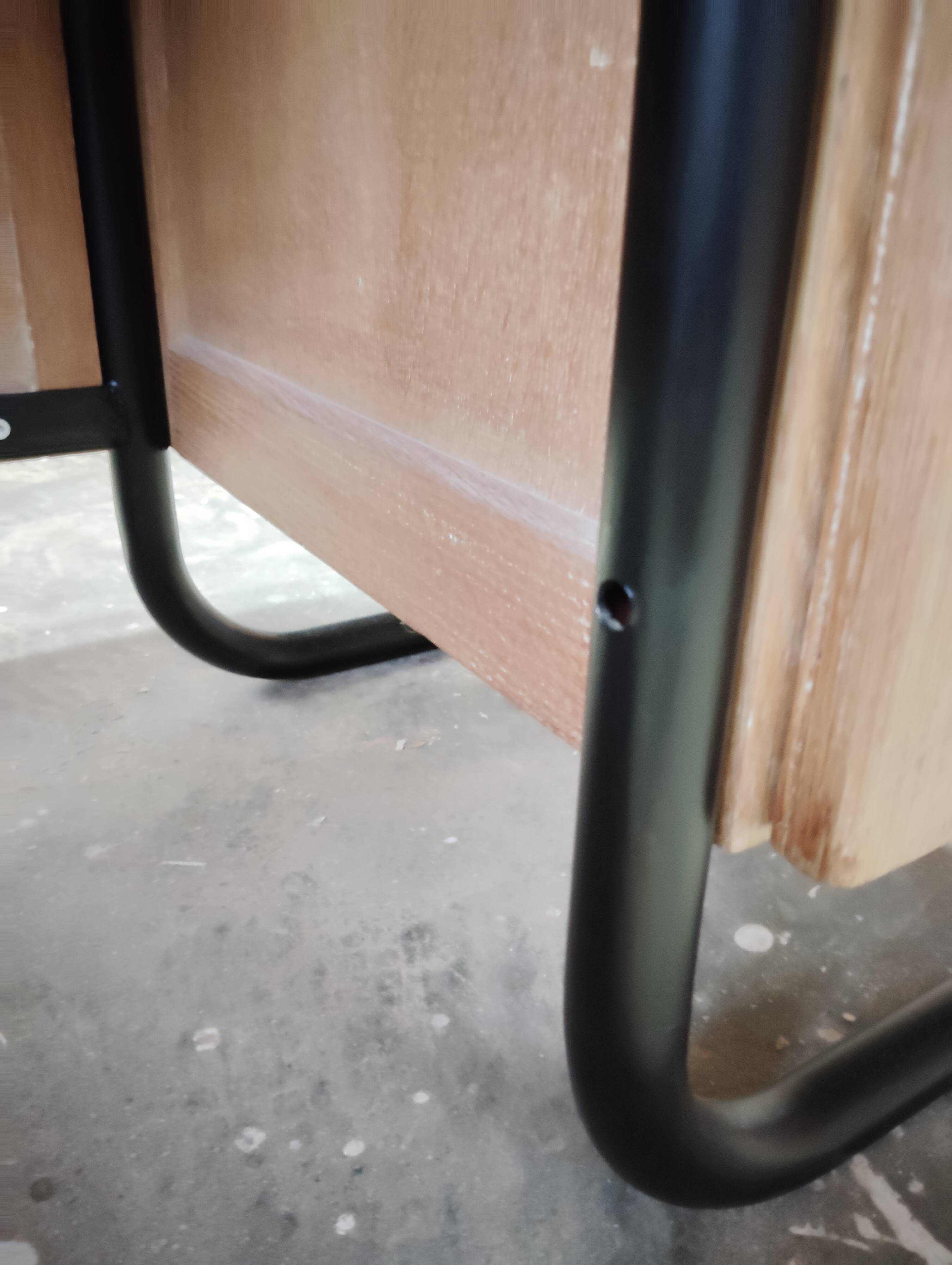 1950s desk in wood and tubular metal