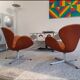 Pair of Swan armchairs by Arne Jacobsen for Fritz Hansen