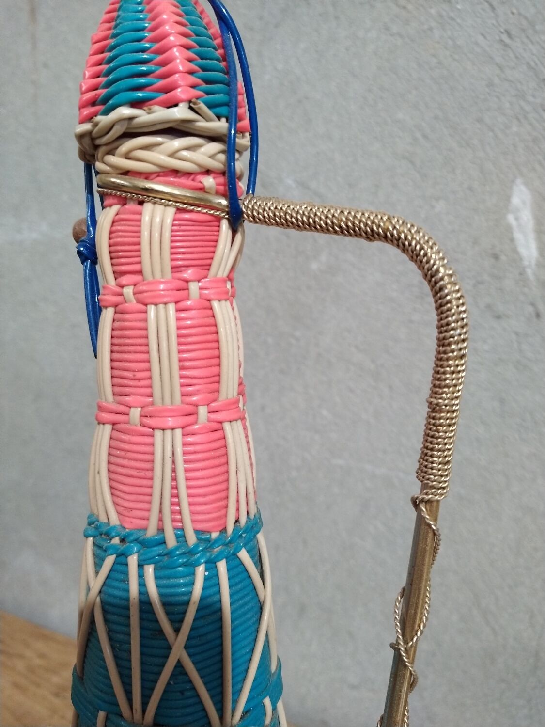 Vintage scoubidou bottle