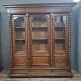 oak library in the Louis XIII style, work from the 19th century