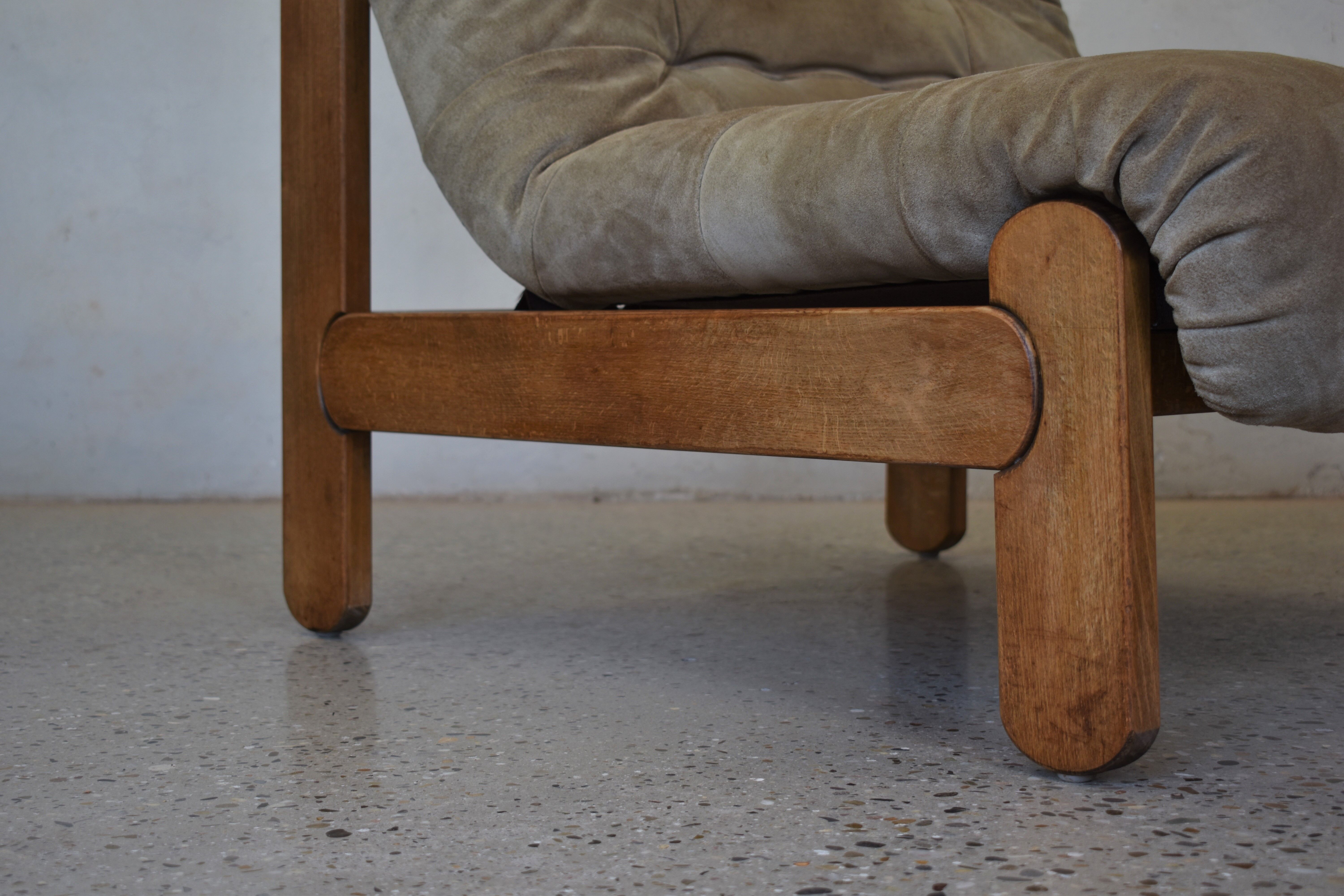 Pair of wild leather lounge chairs