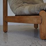 Pair of wild leather lounge chairs