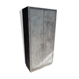 Polished varnished steel kitchen cabinet, circa 1950