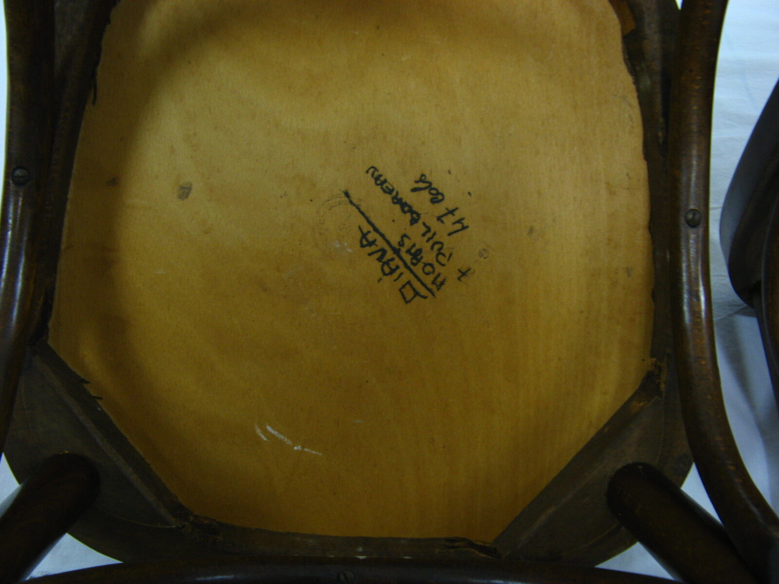 Pair of embossed bistro chairs