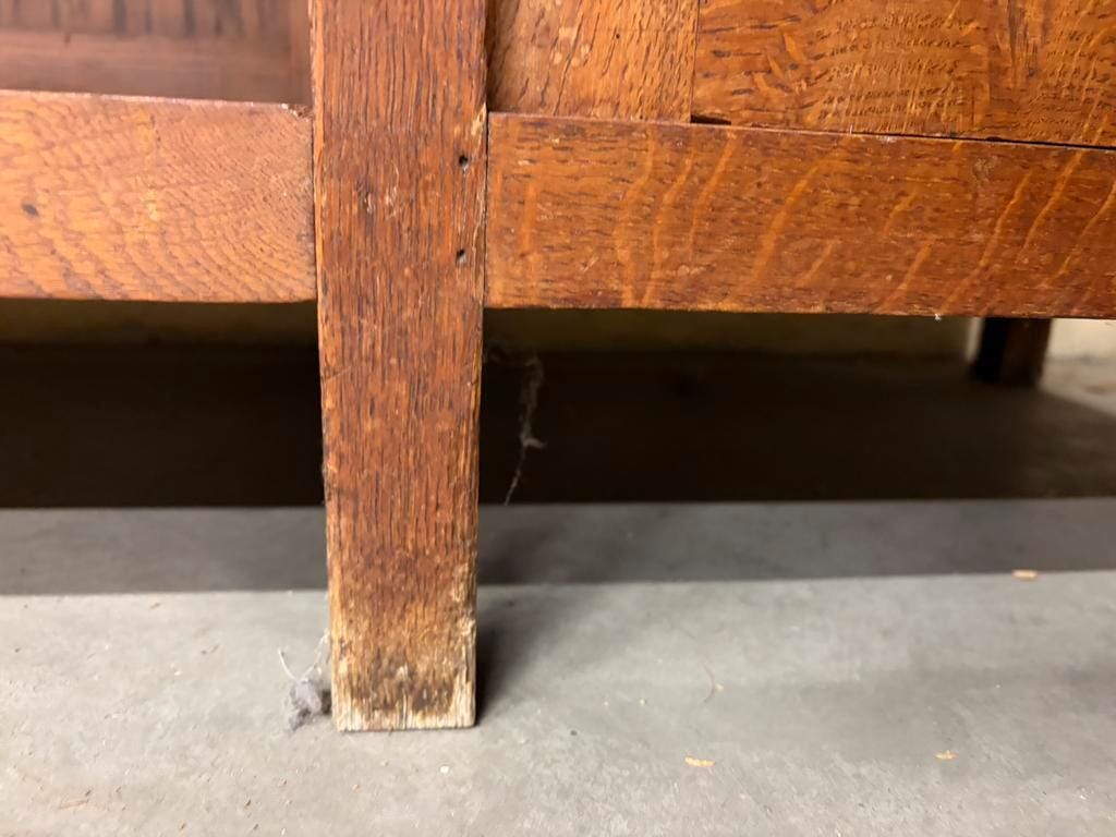 XL vintage wall unit in wood / bookshelf / cabinet (3.4m!)