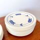 set of 6 flat plates in Terre de Fer Salins Jenny model early 20th century