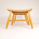 Pair of Swedish stools from the 1960s in lacquered birch, mid-century style.