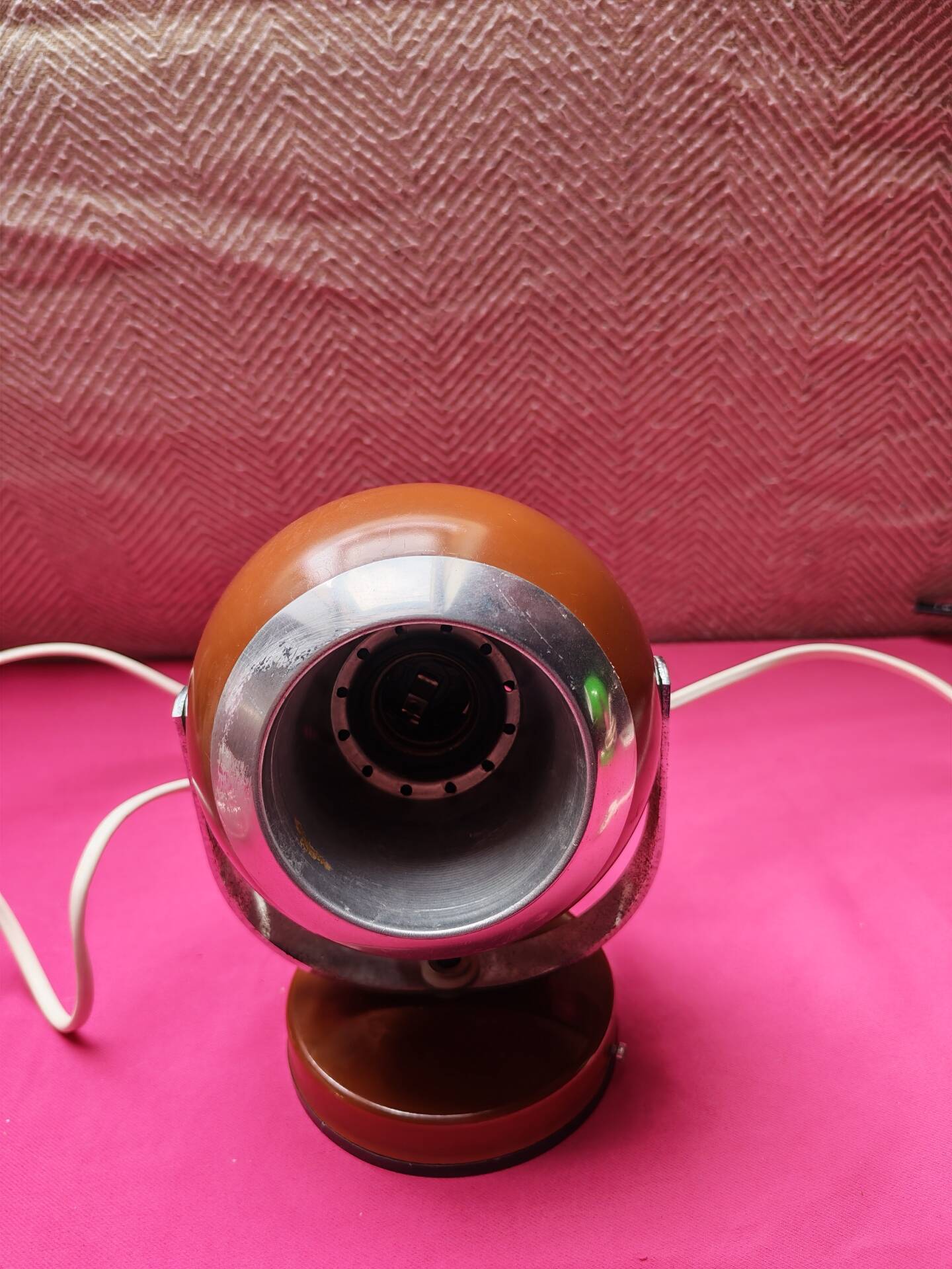 Brown vintage eyeball lamp Space Age – 1970s