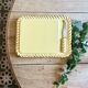 Vintage Yellow and Gold Ceramic Cheese Board
