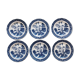 Set of 6 English porcelain dessert plates