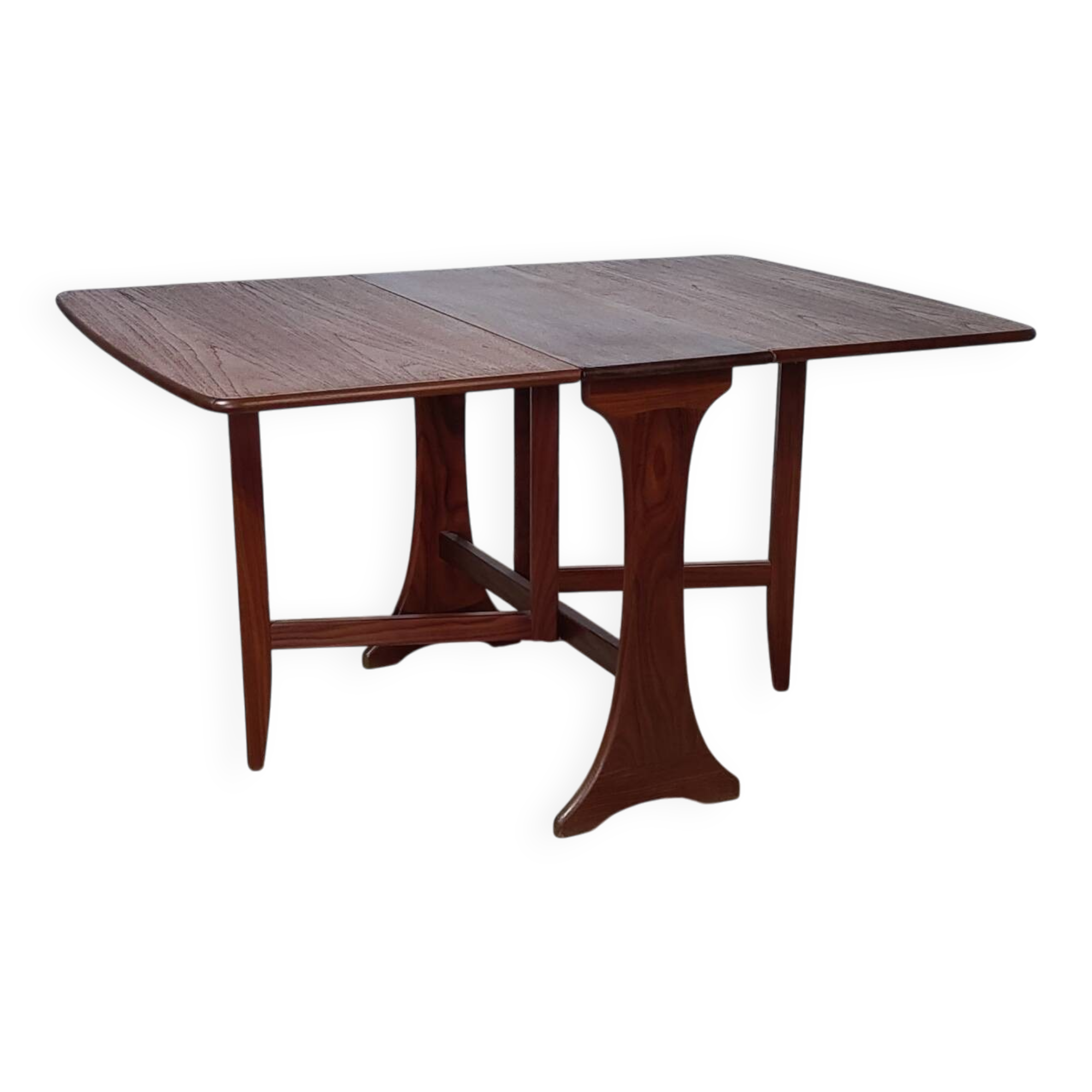 Vintage Scandinavian teak drop-leaf table, modular, 1960s.