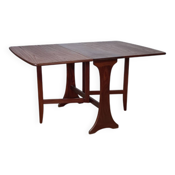 Vintage Scandinavian teak drop-leaf table, modular, 1960s.