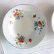 Set of 6 hollow plates of Salins, Poppy pattern, opaceline, vintage