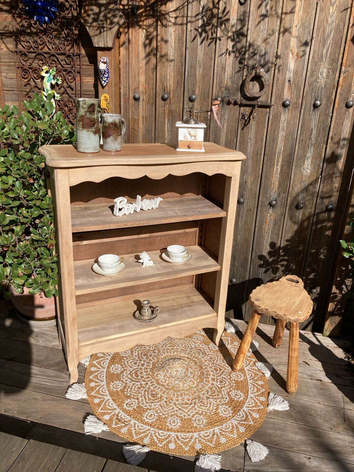 Bibus shelving practical console!! Raw walnut/ adjustable shelves