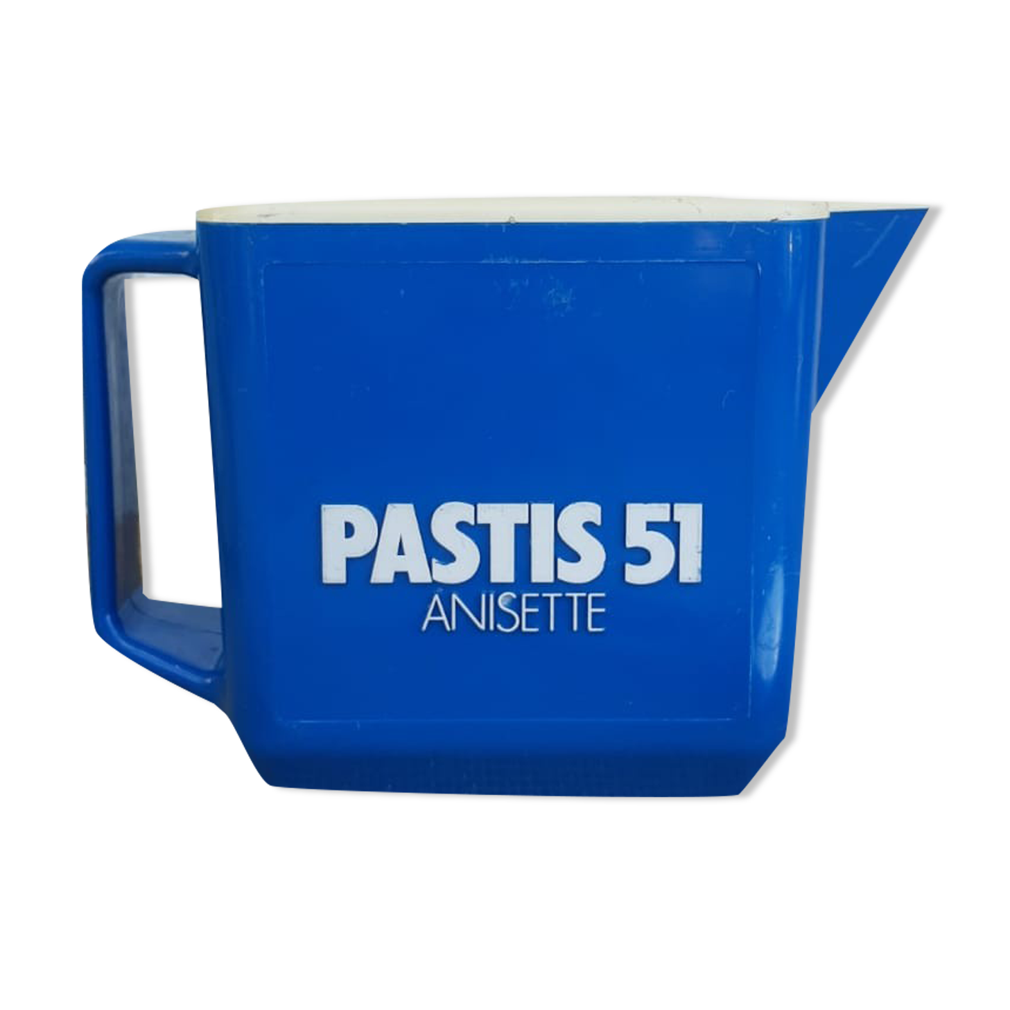 Vintage pastis 51 blue plastic decanter