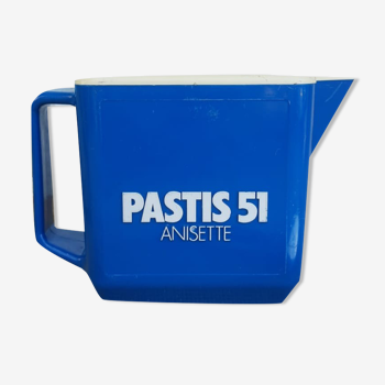 Vintage pastis 51 blue plastic decanter