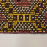 Old Turkish narrow Kilim Runner 314x64 cm, shabby chic, vintage kelim Red Black