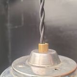 Suspension boule en verre bleuté