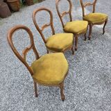 4 chaises style Louis Philippe en noyer