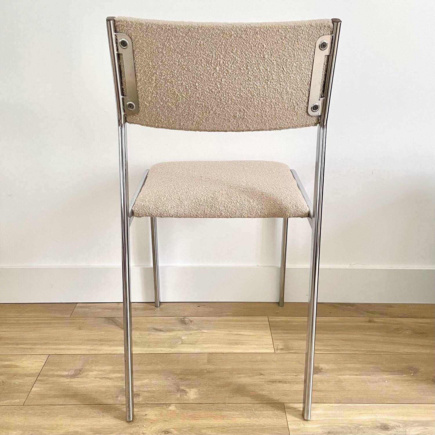 Pair of 70s chrome chairs