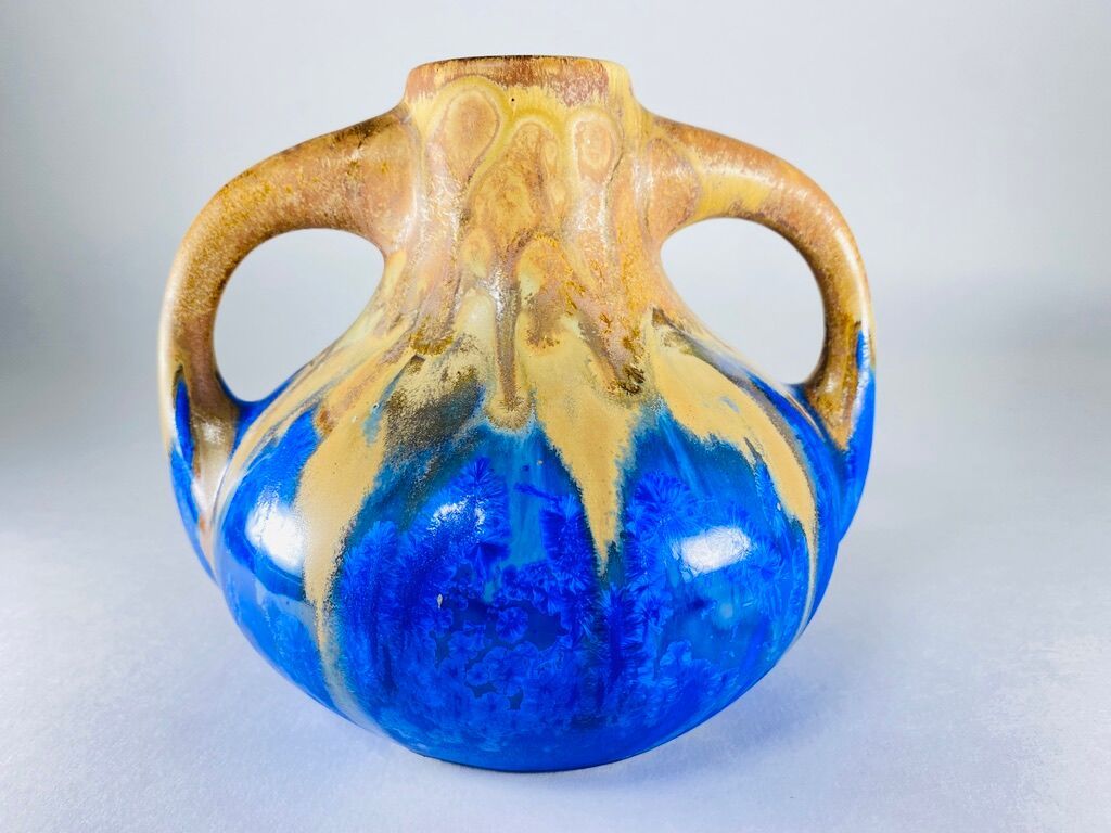 Vase Boule Gilbert Méténier blue Gannat